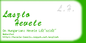 laszlo hevele business card